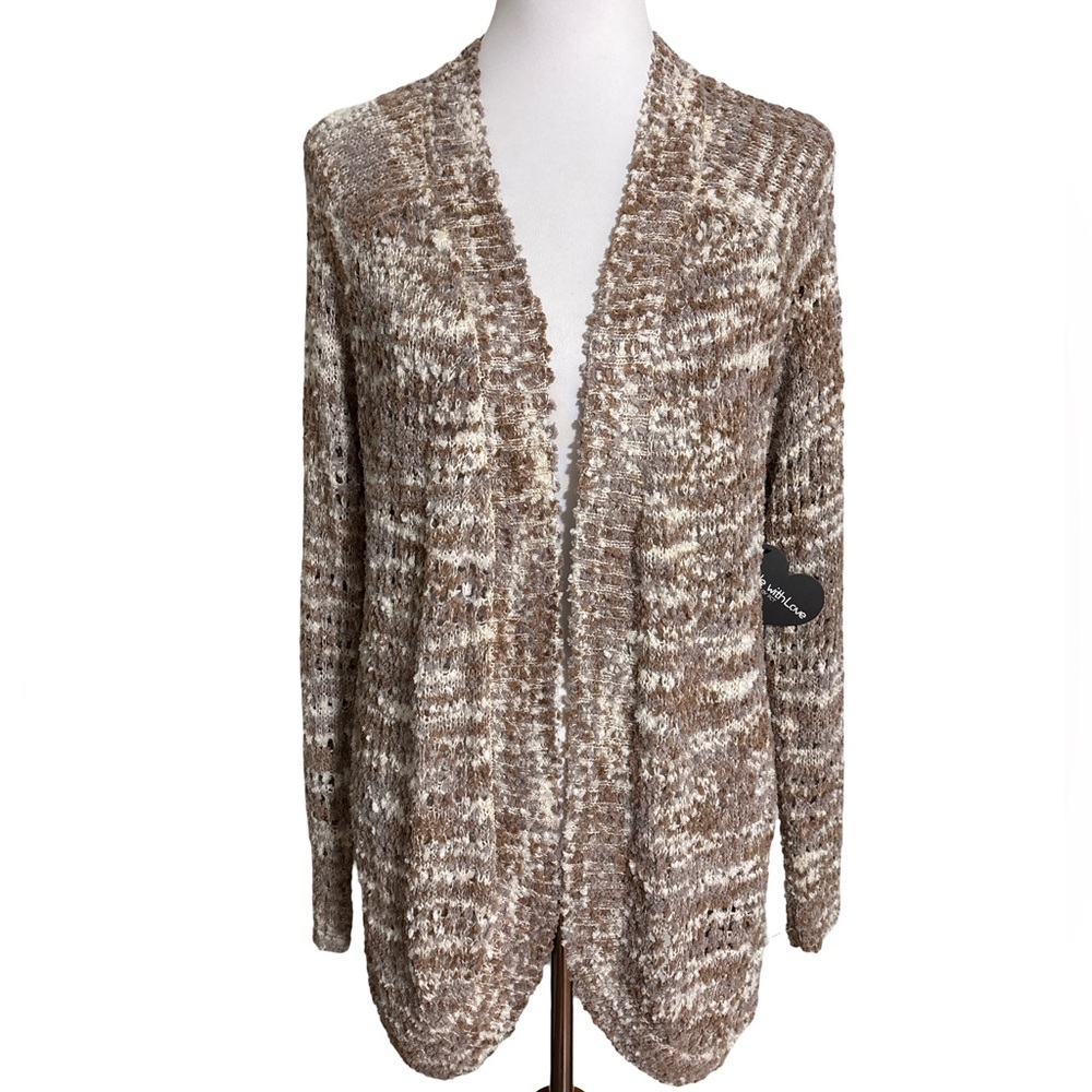 Made With Love Brown Marled Elegant Cardigan